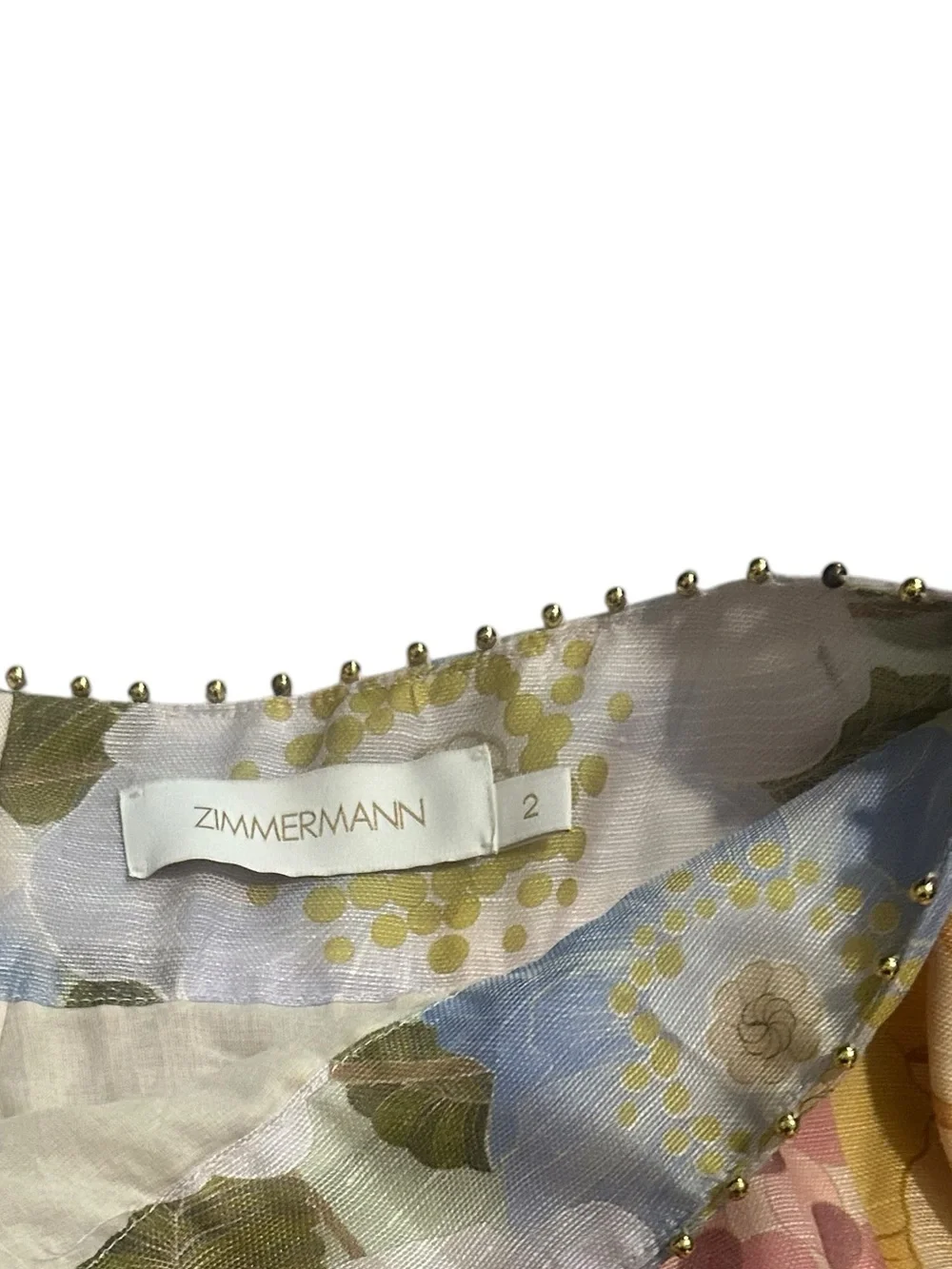 Zimmermann Tempo Disco Patch Tassel Mini Flare Skirt - Picture 9 of 11